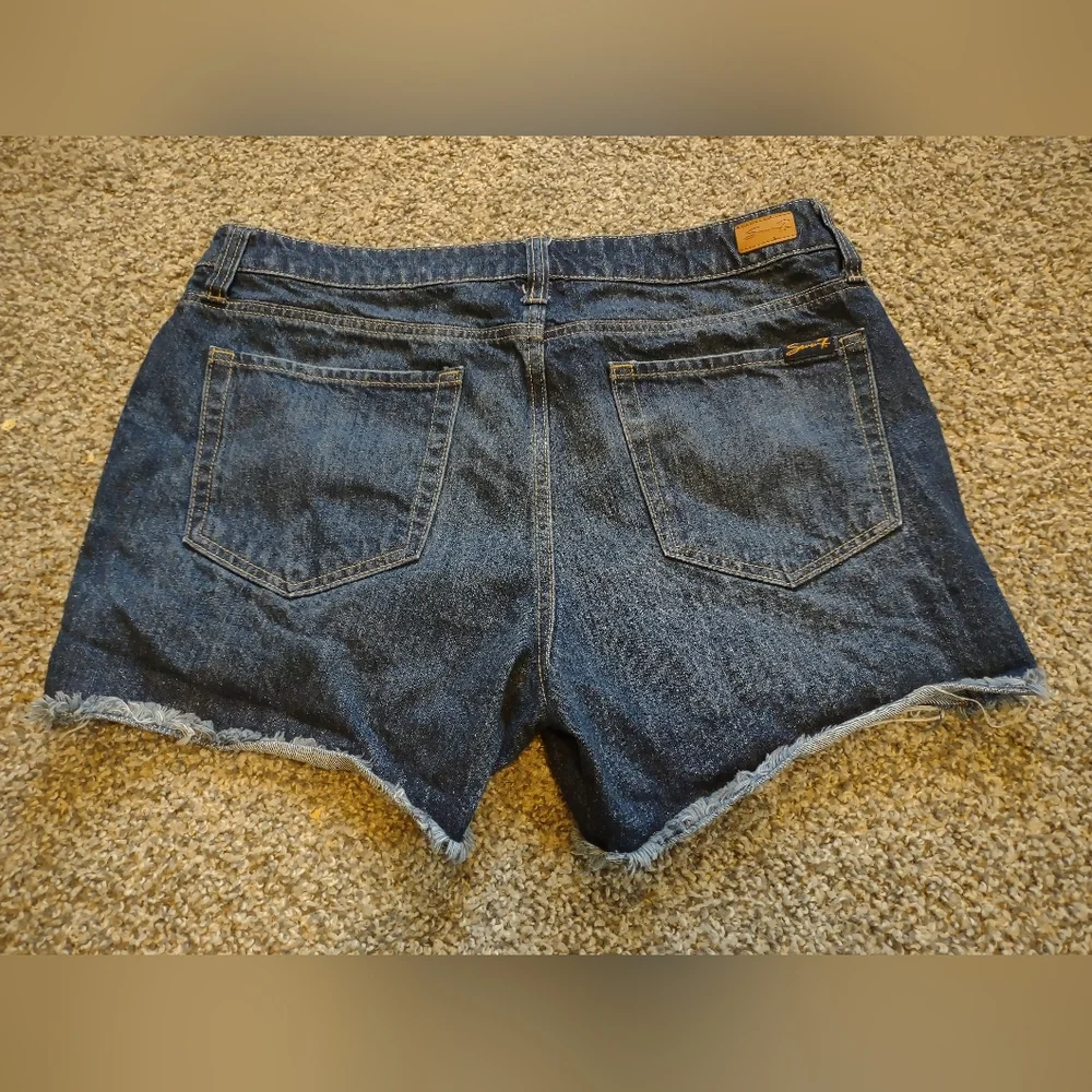 Denim Blue Women's Distressed Shorts